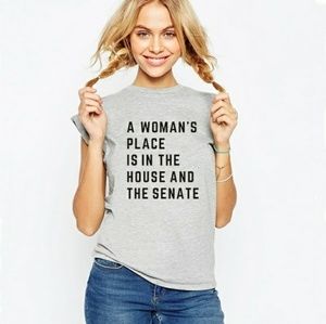 NEW! A Woman's Place Graphic Tee. S,M,L,XL,2XL.